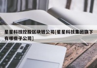 星星科技控股区块链公司[星星科技集团旗下有哪些子公司]